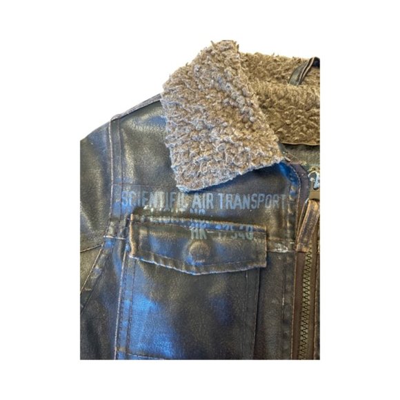 Hawke & Co. Faux Leather Bomber Jacket Size 3T - Picture 6 of 14